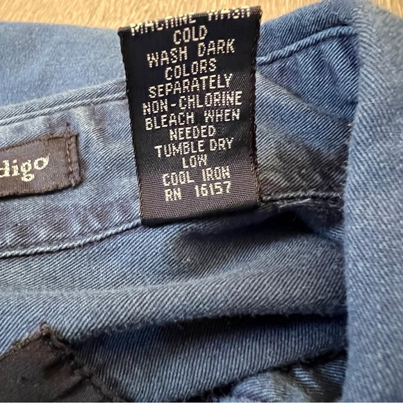 Salty Dog Gant button down men’s shirt in authentic indigo - Picture 8 of 15